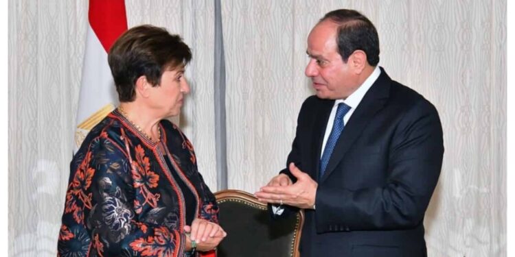 ارتفاع الأسعار يحتاج جهود ضخمة .. تفاصيل اجتماع السيسي مع مسؤولي صندوق النقد