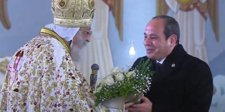 في تقليد سنوي أرساه منذ ٢٠١٥ .. الرئيس السيسي يكرر حضوره المعتاد إلى الكاتدرائية مهنئًا الأقباط بعيد الميلاد
