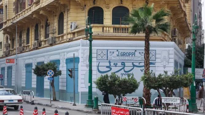 بدء تطوير محل جروبي التاريخي بميدان طلعت حرب ضمن مشروع إحياء القاهرة الخديوية