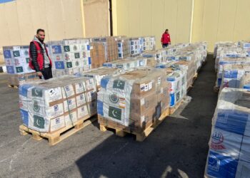 مطار العريش يستقبل الشحنة السابعة من المساعدات الإنسانية الباكستانية إلى غزة