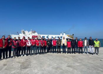 ميناء العريش يستقبل سفينة الخير الـ21 التركية تحمل 3300 طن مساعدات إنسانية لغزة