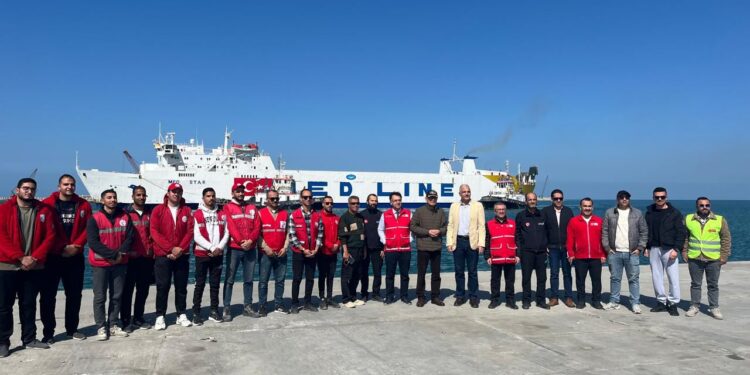 ميناء العريش يستقبل سفينة الخير الـ21 التركية تحمل 3300 طن مساعدات إنسانية لغزة