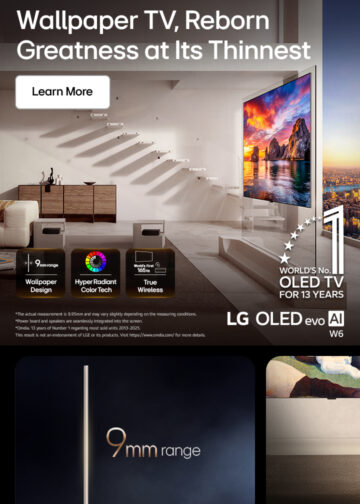 OLED W6 من “إل جي” يصل إلى مصر… شاشة فنية على الحائط وتجربة مشاهدة مدعومة بالذكاء الاصطناعي