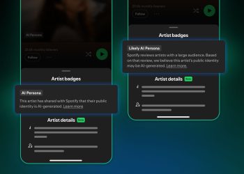 Spotify يطلق شارة جديدة لهويات الفنانين المُنشأة بـ الذكاء الاصطناعي